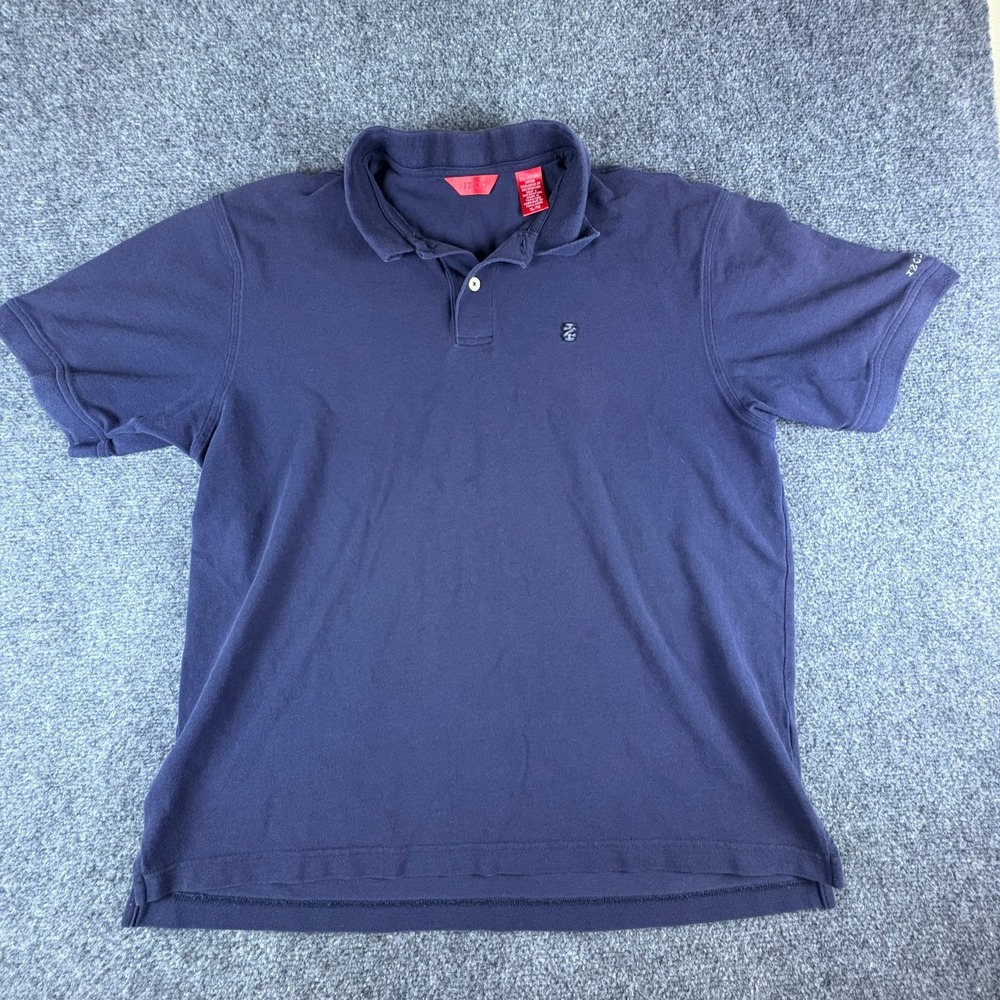 Izod Polo Shirt Mens XL Blue Cotton Resort Wear Performance Golf Tennis Tail‎